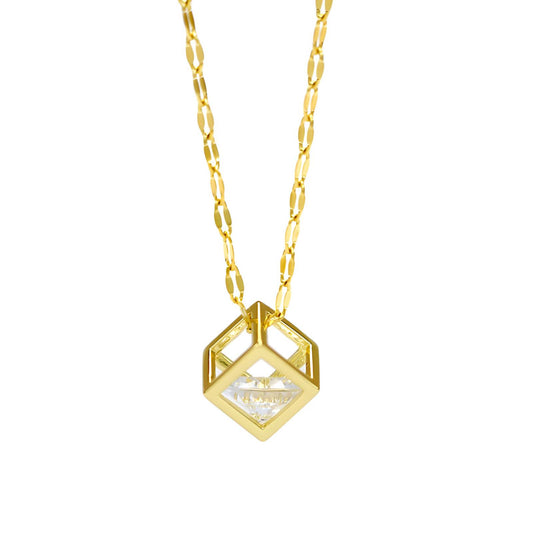 Diamonte Cube Necklace