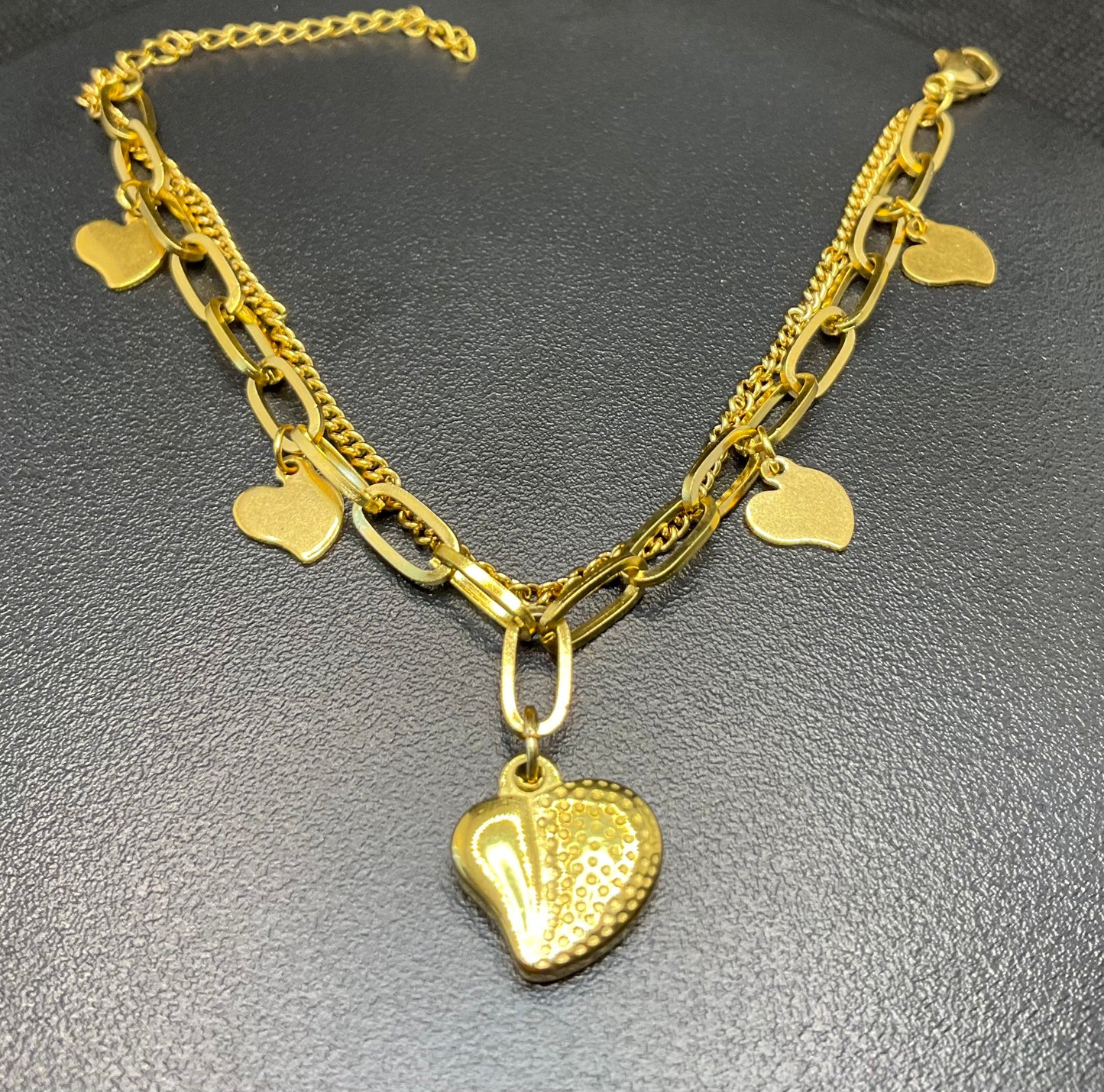 Heart Charms Double Bracelet